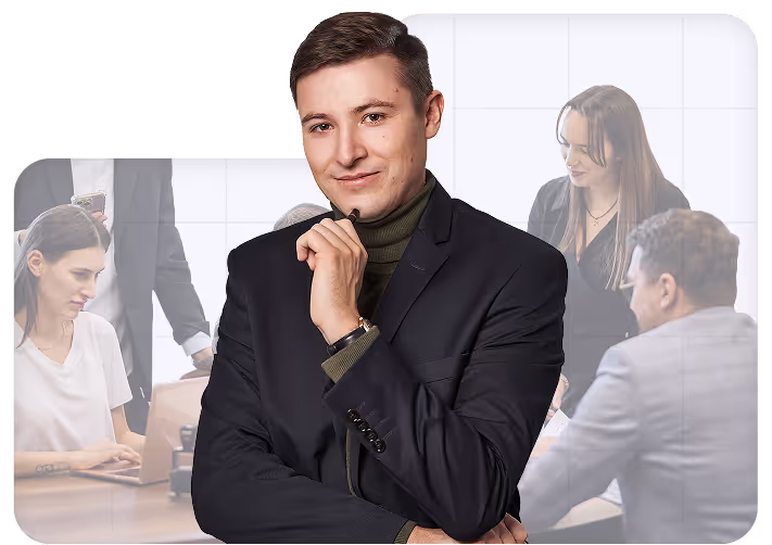 Grafika przedstawiająca zespół który oferuje kompleksową pomoc prawną i doradztwo dla osób prywatnych oraz firm. Zaufaj doświadczeniu i rzetelności w rozwiązywaniu problemów prawnych.