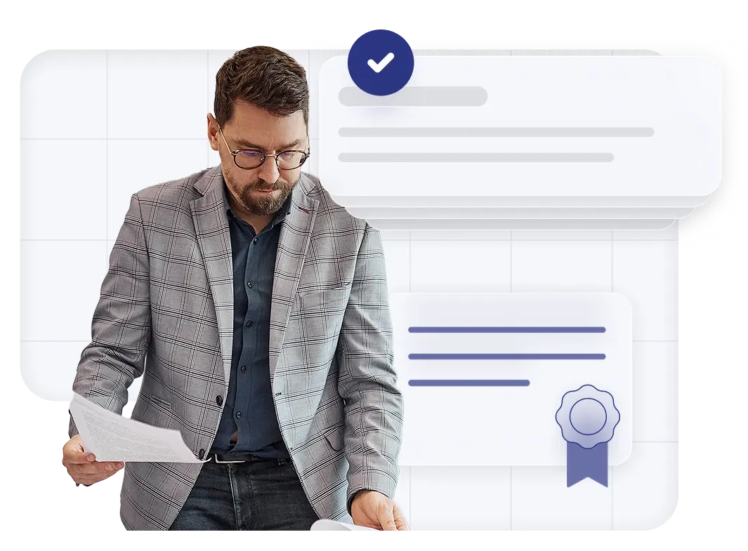 Prawnik odszkodowawczy analizujący dokumenty sprawy klienta.